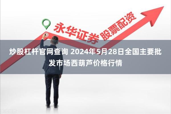 炒股杠杆官网查询 2024年5月28日全国主要批发市场西葫芦价格行情