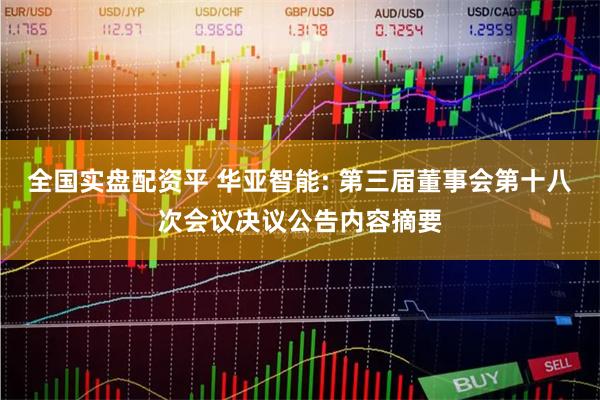 全国实盘配资平 华亚智能: 第三届董事会第十八次会议决议公告内容摘要