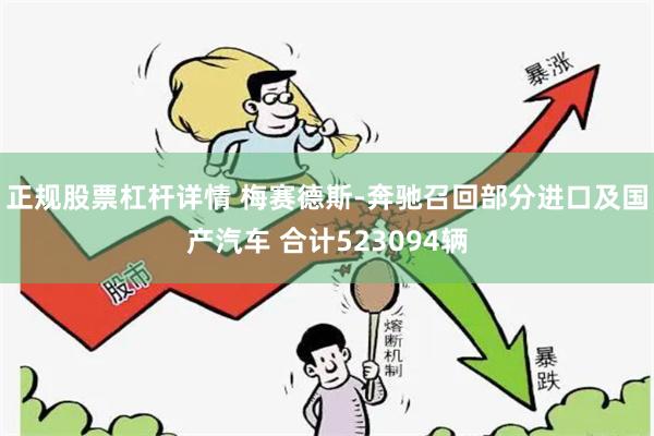 正规股票杠杆详情 梅赛德斯-奔驰召回部分进口及国产汽车 