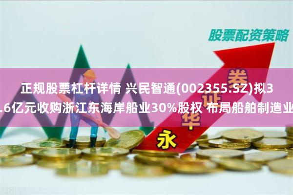 正规股票杠杆详情 兴民智通(002355.SZ)拟3.6亿元收购浙江东海岸船业30%股权 布局船舶制造业