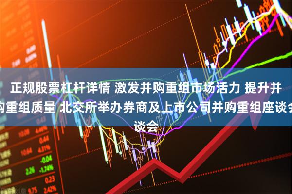 正规股票杠杆详情 激发并购重组市场活力 提升并购重组质量 北交所举办券商及上市公司并购重组座谈会