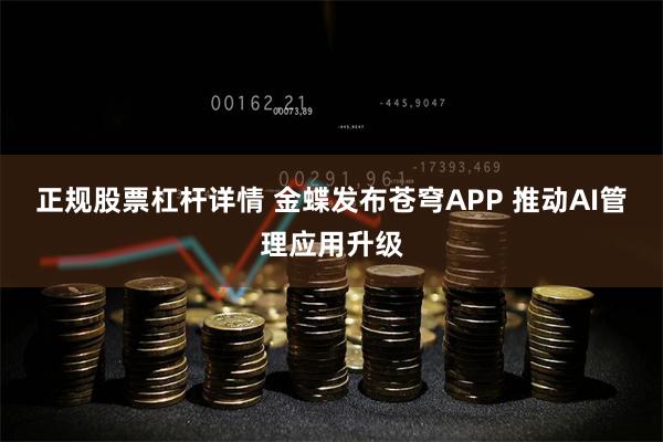 正规股票杠杆详情 金蝶发布苍穹APP 推动AI管理应用升级