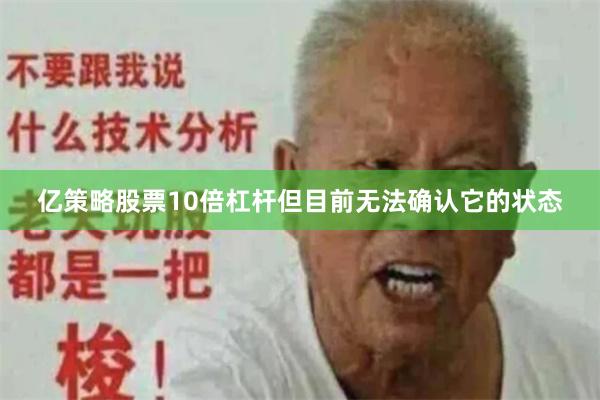 亿策略股票10倍杠杆但目前无法确认它的状态
