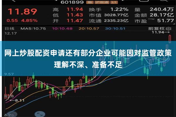 网上炒股配资申请还有部分企业可能因对监管政策理解不深、准备不足