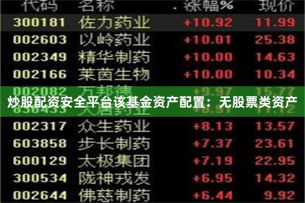 炒股配资安全平台该基金资产配置:无股票类资产